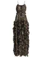 Matchesfashion.com Dundas - Fil Coup Silk Blend Dress - Womens - Black Multi