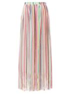 Matchesfashion.com Missoni Mare - Fringed Striped Maxi Skirt - Womens - Multi