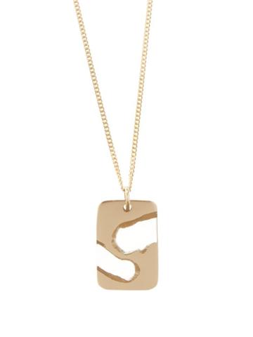 Matchesfashion.com Ellie Mercer - Resin Inlaid Gold Necklace - Mens - Gold Multi