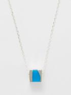 Ellie Mercer - Resin & Sterling Silver Pendant Necklace - Mens - Blue