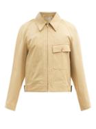 Matchesfashion.com Lemaire - Cropped Cotton-canvas Jacket - Mens - Light Beige