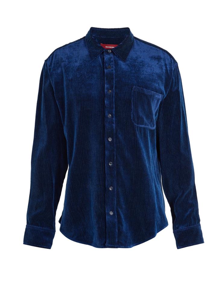 Sies Marjan Point-collar Velvet-corduroy Shirt