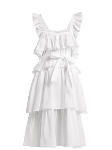 Wiggy Kit Flounce Ruffled Cotton Dress