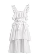 Wiggy Kit Flounce Ruffled Cotton Dress