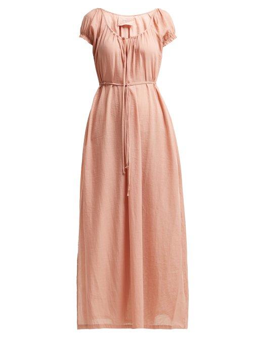 Matchesfashion.com Loup Charmant - Fortuna Scoop Neck Cotton Dress - Womens - Pink