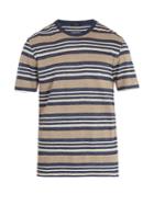 Ermenegildo Zegna Striped Linen-blend T-shirt