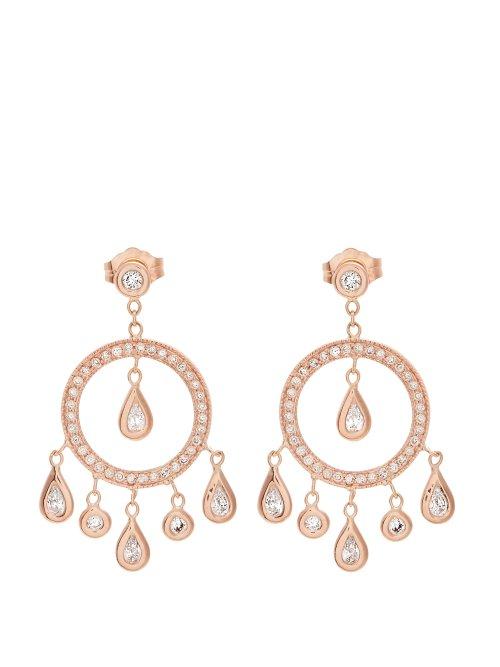 Matchesfashion.com Jacquie Aiche - Diamond & Rose Gold Earrings - Womens - Rose Gold