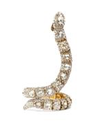 Matchesfashion.com Gucci - Crystal Snake Bracelet And Ring Cuff - Womens - Crystal