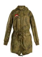 Matchesfashion.com Maharishi - Camo Hood Drawstring Waist Quilted Parka - Womens - Green Multi