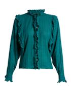 Isabel Marant Étoile Yann Ruffle-trimmed Long-sleeved Blouse