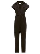 Matchesfashion.com Sir - Isa Belted Linen Blend Jumpsuit - Womens - Black