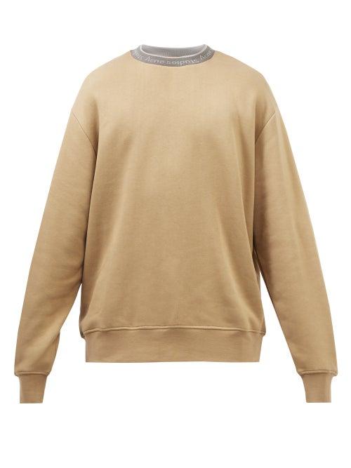 Acne Studios - Logo-jacquard Jersey Sweatshirt - Mens - Beige