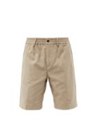 Dunhill - Elasticated-waist Cotton-drill Shorts - Mens - Beige