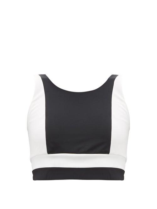 Matchesfashion.com Vaara - Poppy Cropped Top - Womens - Black/white