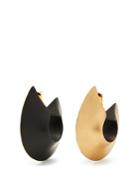 Vanda Jacintho Oversized Bi-colour Hoop Earrings