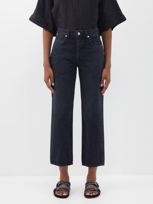 Citizens Of Humanity - Emery Relaxed-leg Cropped Jeans - Womens - Black