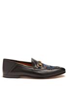 Gucci Brixton Wolf-appliqu Leather Loafers