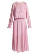 Preen Line Salome Drop-waist Silk-georgette Dress