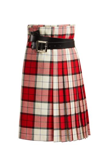 Charles Jeffrey Loverboy Wallace Tartan Wool Skirt