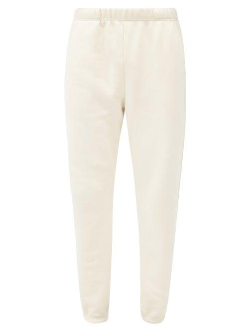 Matchesfashion.com Les Tien - Brushed-back Cotton-jersey Track Pants - Mens - White