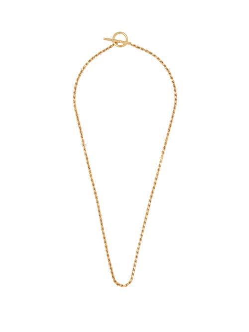 Matchesfashion.com All Blues - Rope Coated Sterling Silver Necklace - Mens - Gold