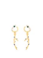 Matchesfashion.com Chlo - Coral-effect Drop Earrings - Womens - Blue Gold