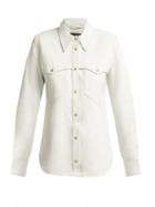 Matchesfashion.com Isabel Marant - Nile Leather Shirt - Womens - White