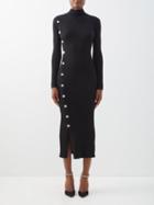 Dodo Bar Or - Ozzy Crystal-embellished Ribbed-jersey Midi Dress - Womens - Black