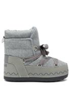 Matchesfashion.com Bogner - Trois Valles 8a Lace Up Felt Snow Boots - Womens - Grey