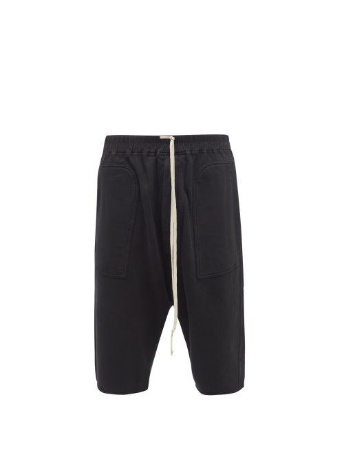 Rick Owens Drkshdw - Bela Drawstring Cotton-jersey Shorts - Mens - Black