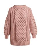 Matchesfashion.com I Love Mr Mittens - Cable Knit Wool Sweater - Womens - Pink