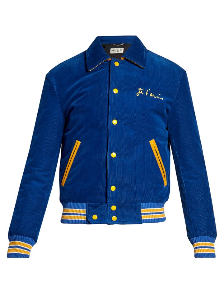 Saint Laurent Corduroy Bomber Jacket