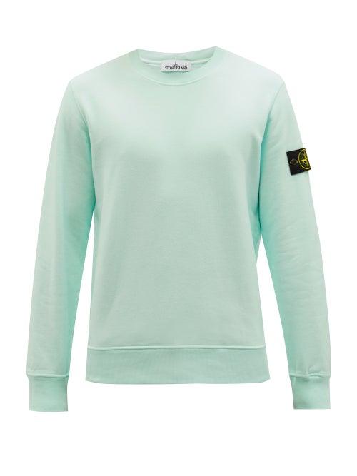 Stone Island - Logo-patch Cotton-jersey Sweatshirt - Mens - Green