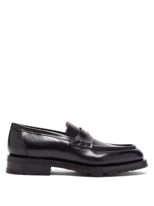 Matchesfashion.com Santoni - Chunky-sole Leather Loafers - Mens - Black