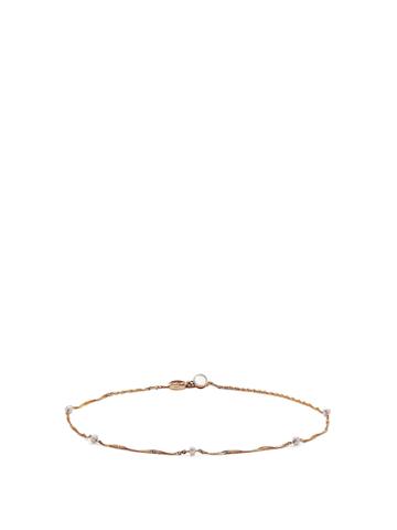 Anissa Kermiche Cheville Dore 14kt Gold & Pearl Ankle Bracelet