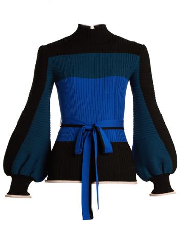 Roksanda Auric Balloon-sleeved Wool-blend Sweater