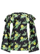 Matchesfashion.com Bernadette - Timothy Off-the-shoulder Floral Taffeta Mini Dress - Womens - Black Multi