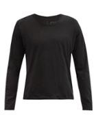 Matchesfashion.com Lahgo - Organic Pima-cotton Long-sleeved T-shirt - Mens - Black