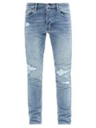 Matchesfashion.com Ksubi - Chitch Runaway Distressed Slim-leg Jeans - Mens - Blue