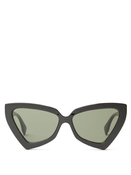 Matchesfashion.com Le Specs - Rinky Dink Oversized Cat-eye Sunglasses - Womens - Black