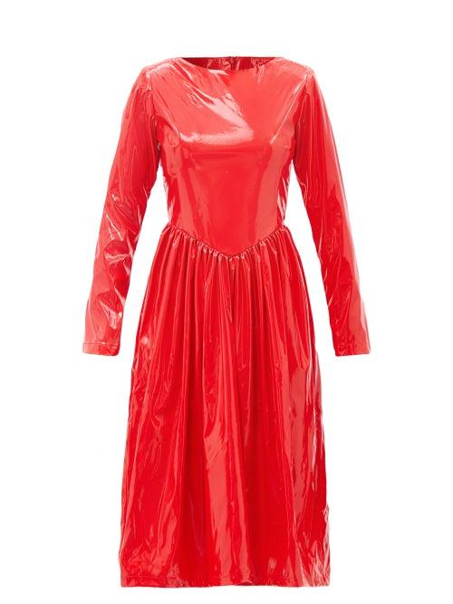 Batsheva - Willow Pvc Dress - Womens - Red