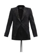 Matchesfashion.com Ann Demeulemeester - Lace-appliqu Fleecewool-blend Jacket - Womens - Black