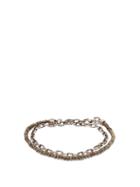 Matchesfashion.com Title Of Work - Pyrite And Ruby Wraparound Bracelet - Mens - Silver