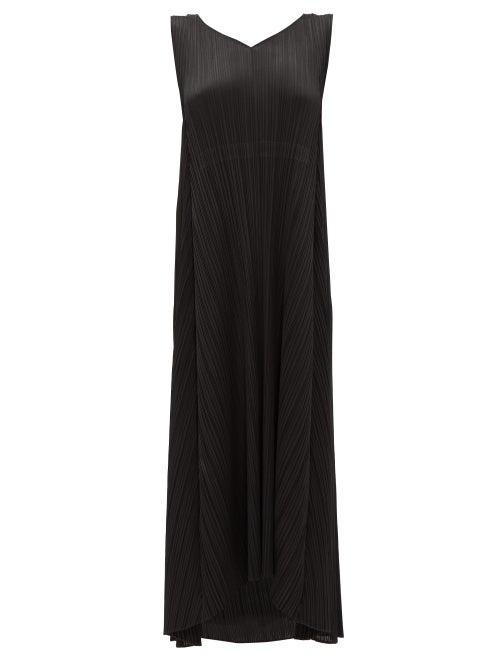 Matchesfashion.com Pleats Please Issey Miyake - Drawstring-waist Tech-pleated Dress - Womens - Black