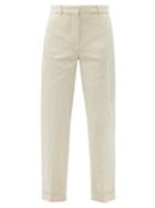 Matchesfashion.com Joseph - Trina Cropped Linen-blend Twill Trousers - Womens - Cream