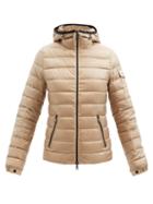 Moncler - Bles Hooded Quilted Down Jacket - Womens - Light Beige