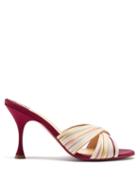 Ladies Shoes Christian Louboutin - Nicol 85 Striped Silk-satin Sandals - Womens - Multi