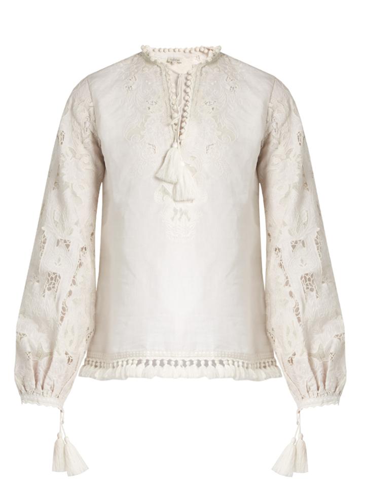 Talitha Marina Cutwork-lace Cotton Blouse