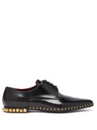 Matchesfashion.com Dolce & Gabbana - Stud Embellished Leather Derby Shoes - Mens - Black