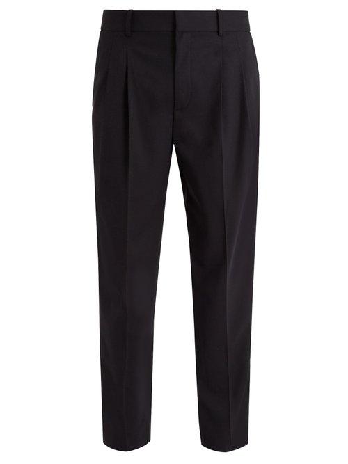 Matchesfashion.com Faith Connexion - Mid Rise Pleated Straight Leg Trousers - Mens - Black